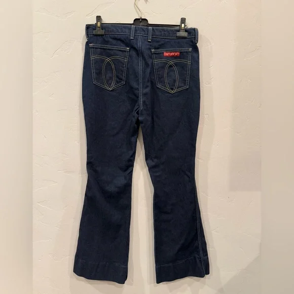 Johnny Was and Sasson Dark Blue Flare Jeans - Picture 5 of 7